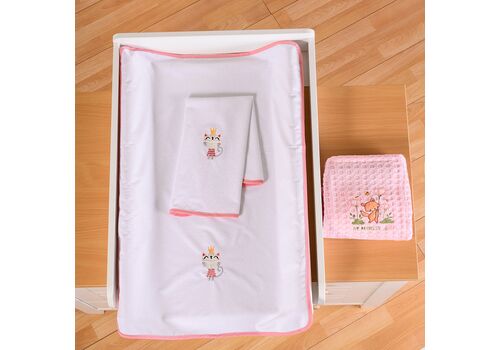 Σελτεδάκι 60*80 Ροζ σχέδιο Γάτα ΑΒΟ