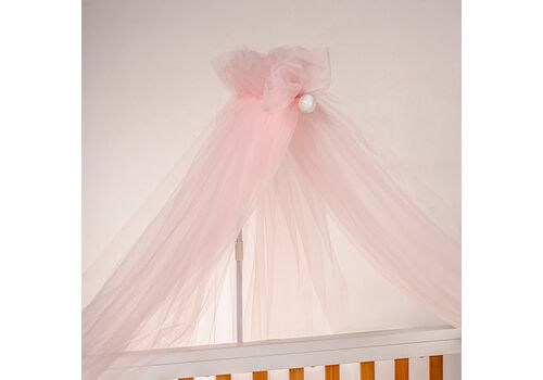 Κουνουπιέρα Κούνιας όλη τούλι Ροζ με βάση ABO