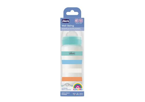 Chicco Μπιμπερό Πλαστικό BOY Well Being 330ML 4Μ+