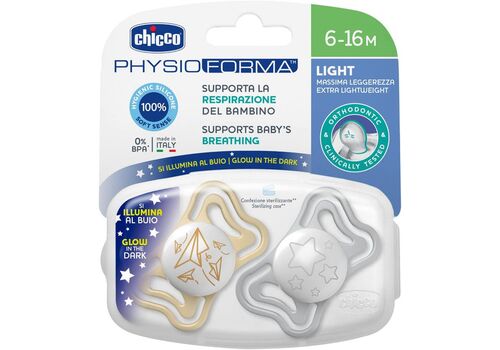 Chicco Πιπίλα Light Night6-16Μ (2τμχ)