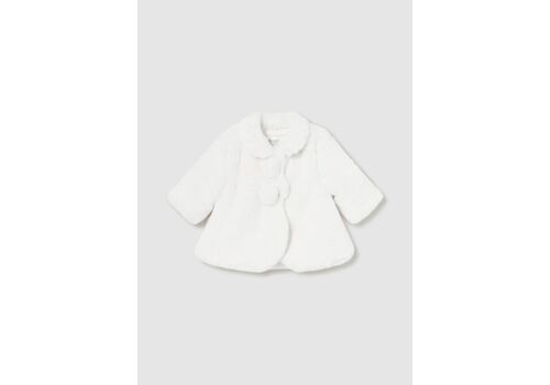 Mayoral Παλτό γουνάκι λευκό