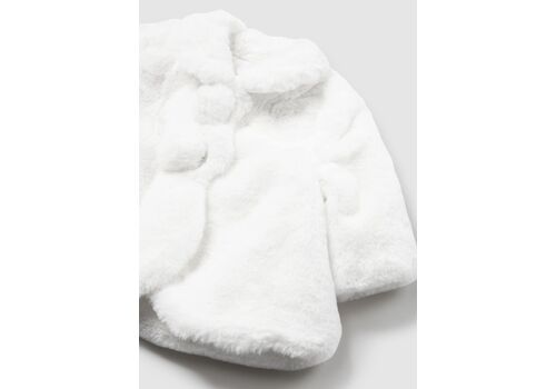 Mayoral Παλτό γουνάκι λευκό