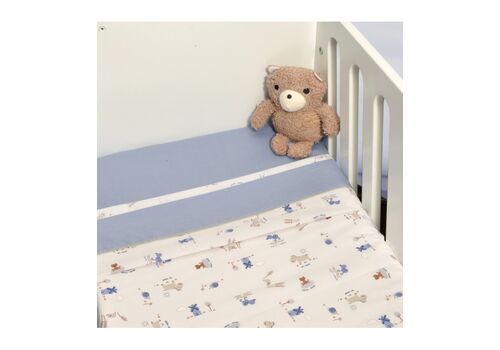 Σεντόνια Λίκνου Σετ 2τ -75x110-100% Βαμβάκι Design 414 Oliver Baby