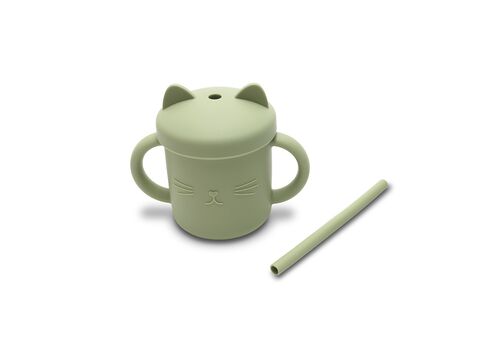 Lorelli – Ποτήρι Σιλικόνης με καλαμάκι green