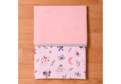 Βρεφική κουβέρτα Βελουτέ αγκαλιάς 90*90 flowers and butterflies ABO