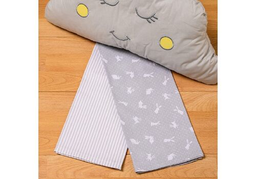 Σεντόνια Λίκνου  2τμχ 70*120 Rabbit Grey ABO