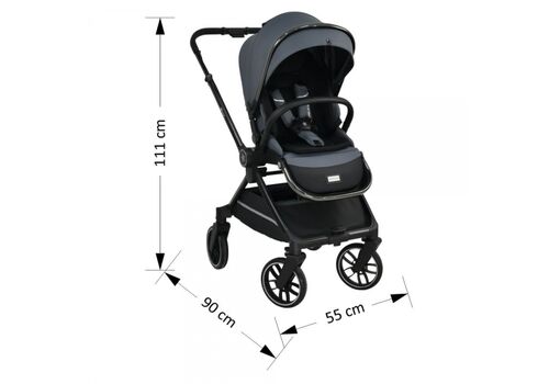 Πολυκαρότσι Mirage 2σε1 Grey 331-188  Bebe Stars