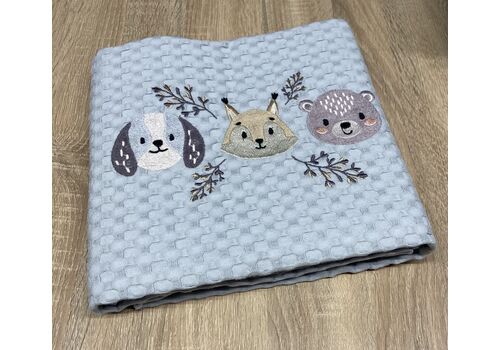 ABO Κουβερτούλα Πικέ αγκαλιάς 75*75 ΓΚΡΙ