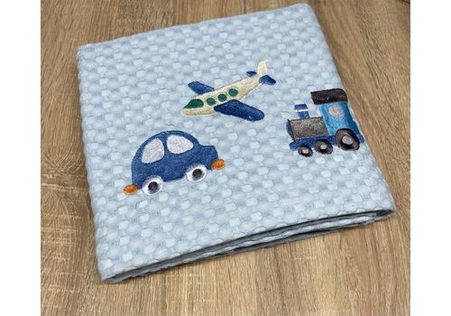 ABO  Κουβερτούλα Πικέ αγκαλιάς 75*75 Μπλε