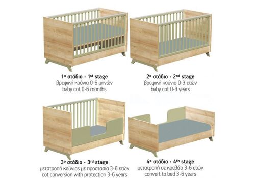 Casababy Rio Βρεφικό Κρεβάτι Μετατρεπόμενο Σε Προεφηβικό