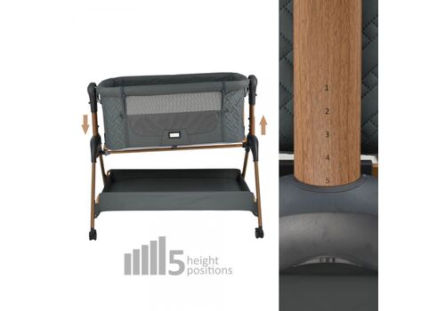 Bebe Stars Λίκνο Style 2 in 1 Smoked Grey 847-186