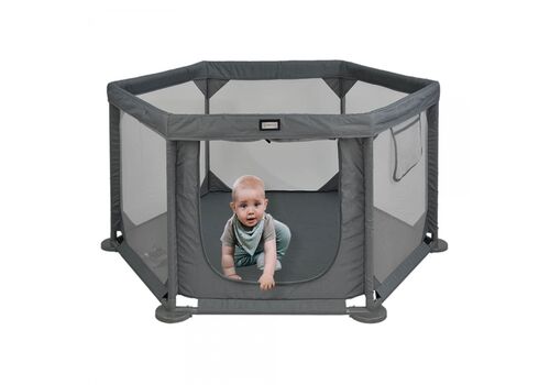 BEBE STARS ΠΑΡΚΟΚΡΕΒΑΤΟ ΠΟΛΥΓΩΝΟ COOL GREY