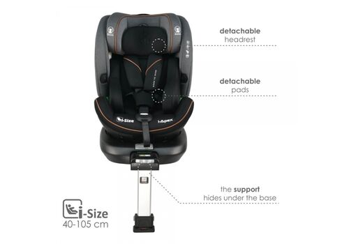 ΚΑΘΙΣΜΑ ΑΥΤΟΚΙΝΗΤΟΥ BOOSTER ISOFIX BLACK BEBE STARS