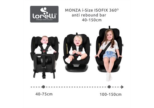 Lorelli Kάθισμα αυτοκινήτου MONZA i-Size ISOFIX 360 Anti Rebound Bar Grey