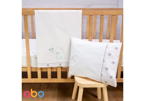 Σετ σεντόνια 3τμχ 70*140 Elephant μέντα ABO