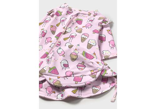 Mayoral Σετ για τη θάλασσα με καπέλο με αντηλιακή προστασία ροζ 1619-078