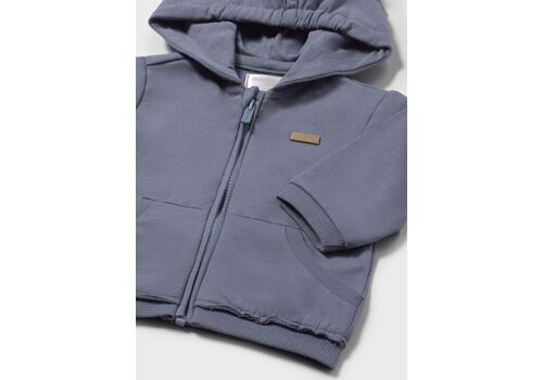 Ζακέτα φούτερ με κουκούλα αυτάκια εκρού 1455-012