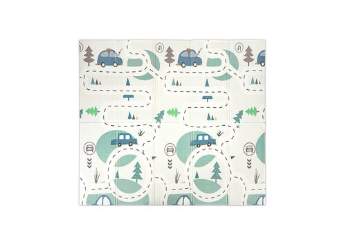 Παιδικο Χαλακι Παιχνιδιων Διπλης Οψεως 180-200  Μπλε Πτυσσομενο