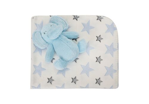 NAPPY κουβερτα με παιχνιδι 90х75cm σιελ NAPPY κουβερτα με παιχνιδι 90х75cm σιελ