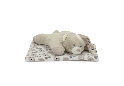 POFFY DUO κουβερτα 90х75см, με μαξιλαρακι ζωακι 45х30см  Beige bear POFFY DUO κουβερτα 90х75см, με μαξιλαρακι ζωακι 45х30см  Beige bear