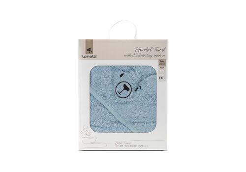 Μπουρνούζι 90/90 εκ. με κέντημα μπλε