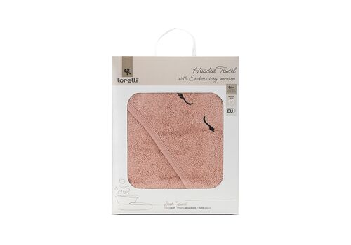 Μπουρνούζι 90/90 εκ. με κέντημα ροζ