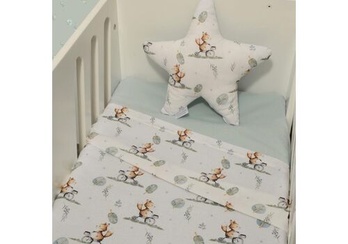 Σεντόνια Λίκνου Σετ 2τ -75×110-100% Βαμβάκι Des.423 Oliver Baby