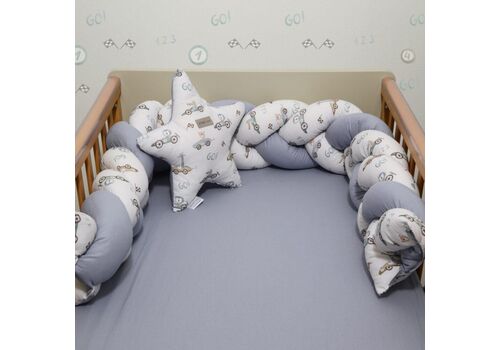 Πλεξούδα Τριπλή Βαμβακερή Design 421 20x200cm με Ειδική Εσωτερική Επένδυση Oliver Baby