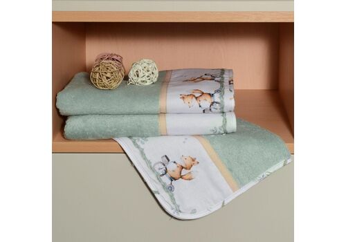 Σετ πετσέτες 2 τεμ 100% βαμβάκι 450 γρμ/τμ 30×50 & 70×120 Design 423 Oliver Baby