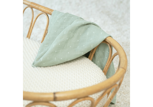 Σετ 3 Πάνες Μουσελίνας – Μέντα/Λευκό – Trois Kilos Sept