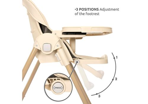 Lorelli Καρεκλάκι φαγητού TUMMY TIME beige