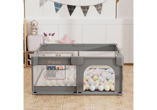 Πάρκο για μωρά τετράγωνο 150×150 Playzen Grey 880-100 Bebe Stars