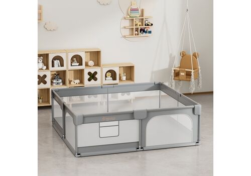 Πάρκο για μωρά ορθογώνιο 180×200 Playzen Grey 880-200 Bebe Stars