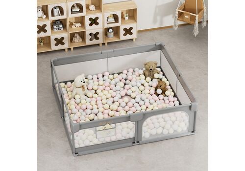 Πάρκο για μωρά ορθογώνιο 180×200 Playzen Grey 880-200 Bebe Stars