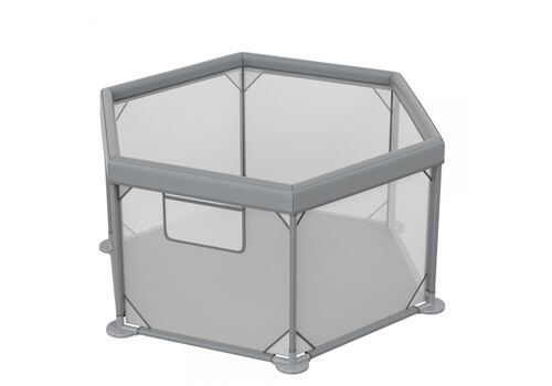 Παρκοκρέβατο Πολύγωνο Nestilo Grey 889-100