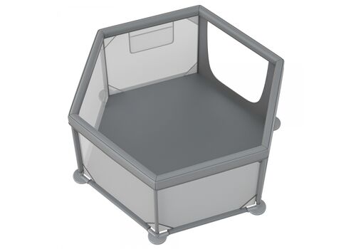 Παρκοκρέβατο Πολύγωνο Nestilo Grey 889-100