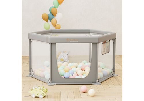 Παρκοκρέβατο Πολύγωνο Nestilo Grey 889-100