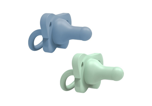 Dr. Brown’s HappyPaci Πιπίλα Σιλικόνης Μπλε-Πράσινο Διπλή Συσκευασία