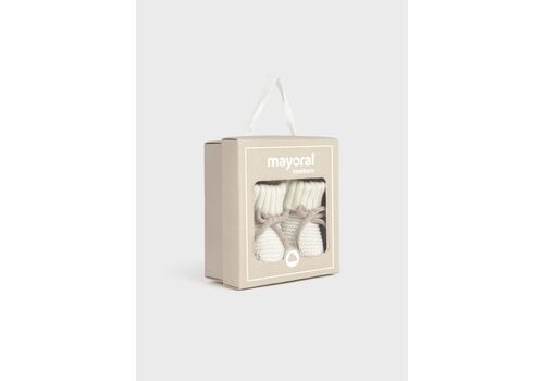 Mayoral Καλτσοπάπουτσα πλεκτά Νεογέννητο Εκρού
