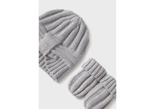 Mayoral Σετ σκούφος και γάντια γκρι 9930-064