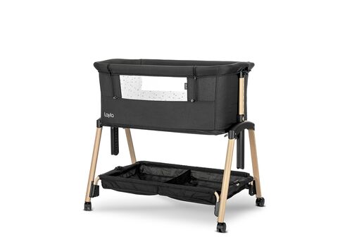 Lorelli Λίκνο LAYLA 2in1 με πτυσσομενο πλευρικο τοιχωμα Black