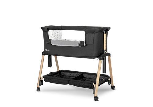 Lorelli Λίκνο LAYLA 2in1 με πτυσσομενο πλευρικο τοιχωμα Black