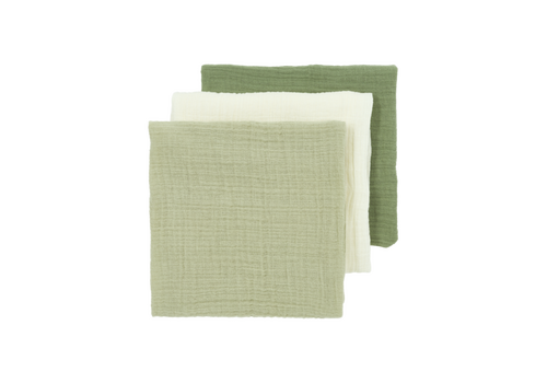 Meyco Σετ 100% Βαμβακερές Μουσελίνες 70x70cm (3 τμχ.) Soft Olive