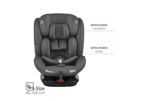Κάθισμα Αυτοκινήτου Epic Isofix i-Size 360° Smoked Grey 921-186