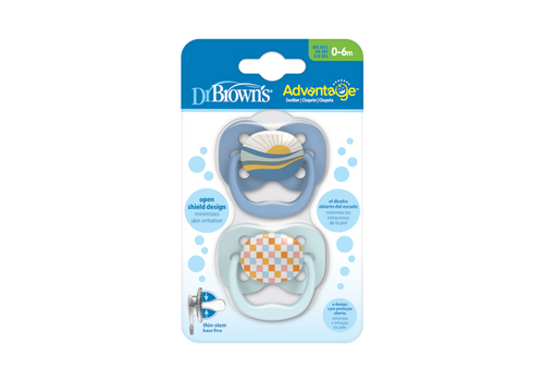 Πιπίλες σιλικόνης Dr. Brown’s™ Advantage 0-6 μπλε  2τμχ
