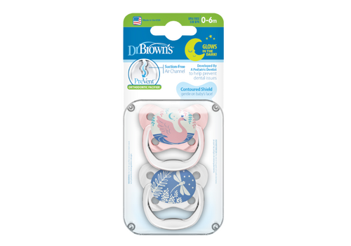 Πιπίλες σιλικόνης Dr. Brown’s™PreVent  0-6 μηνών  ροζ 2τμχ