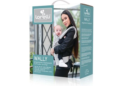 Lorelli Μάρσιπος Εργονομικός Backpack Wally Grey Floral