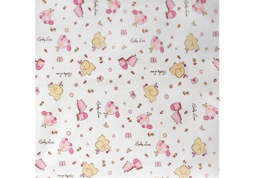 ΠΑΝΑ ΦΑΝΕΛΑ 80X80 bebe Elephant 072 Pink