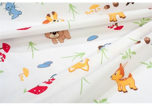 ΠΑΝΑ ΦΑΝΕΛΑ bebe Forest Animals  80X80  100% COTTON