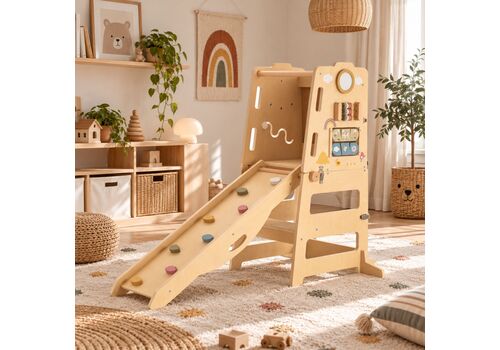 Ξύλινος Πύργος Εκμάθησης Montessori 4 σε 1